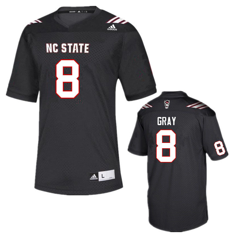 Men #8 Julian Gray NC State Wolfpack College Football Jerseys Sale-Black